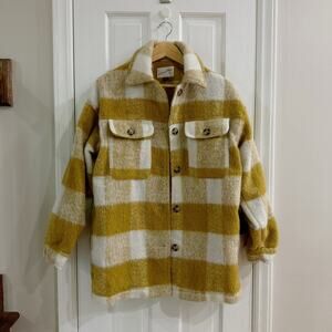 Universal Threads Target Yellow Plaid Sherpa Jacket Anorak Size XS